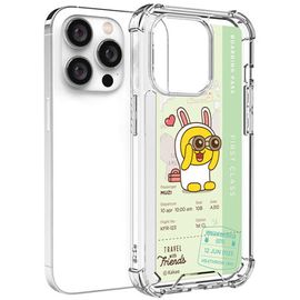 [S2B] KAKAO FRIENDS Clear AirCushion Reinforced Case – Slim, Shock-Absorbing, Wireless Charging Compatible, Camera & Button Protection for iPhone - Made in Korea